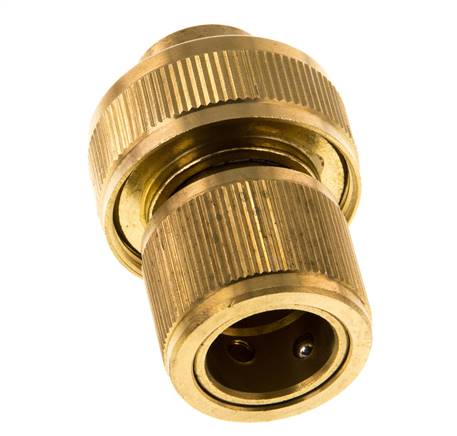 Messing GARDENA Style Schlauchverbinder 19 mm (3/4") Wasserstop