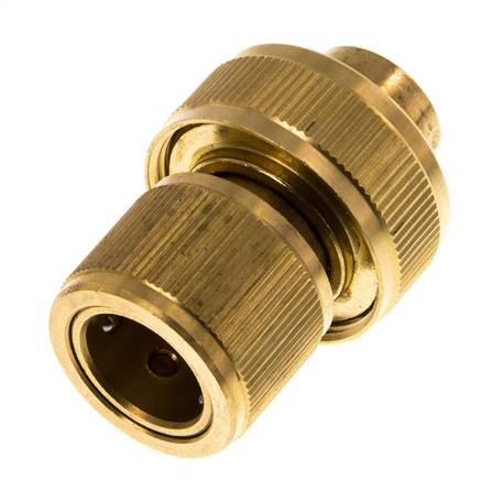 Messing GARDENA Style Schlauchverbinder 19 mm (3/4") Wasserstop