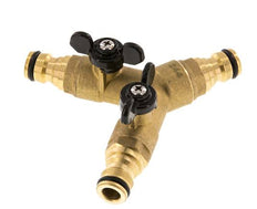 Messing 3x Gartenschlauch Plug Kugelhahn