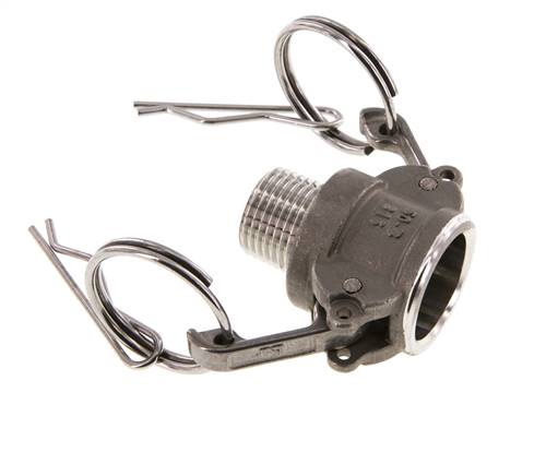 Camlock DN 15 (1/2'') Edelstahlkupplung R 1/2'' Außengewinde Typ B MIL-C-27487