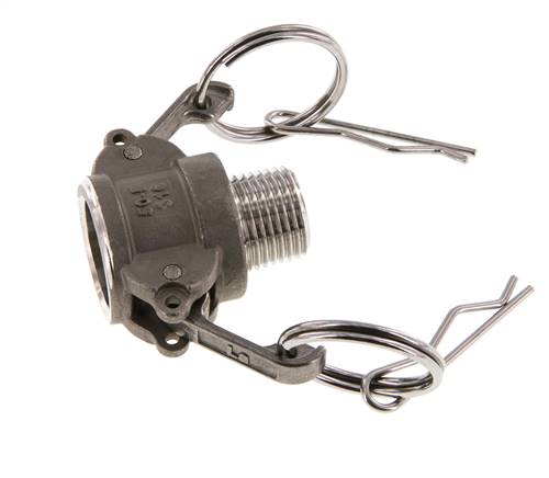 Camlock DN 15 (1/2'') Edelstahlkupplung R 1/2'' Außengewinde Typ B MIL-C-27487