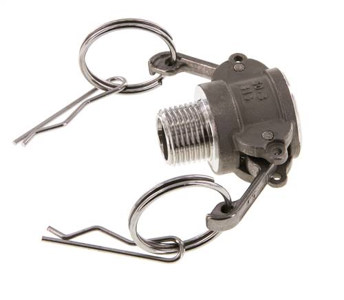 Camlock DN 15 (1/2'') Edelstahlkupplung R 1/2'' Außengewinde Typ B MIL-C-27487