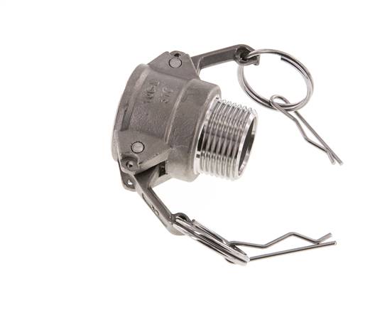 Camlock DN 25 (1'') Edelstahlkupplung R 1'' Außengewinde Typ B MIL-C-27487
