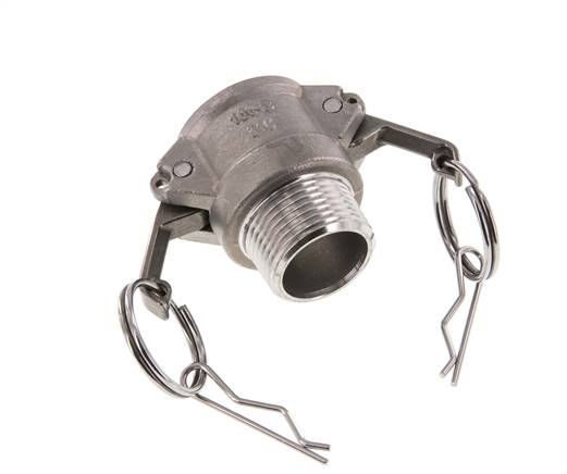 Camlock DN 25 (1'') Edelstahlkupplung R 1'' Außengewinde Typ B MIL-C-27487