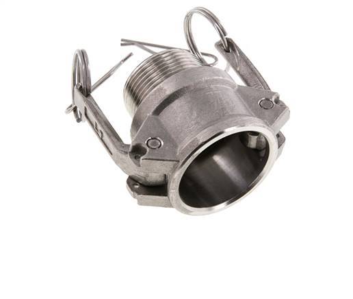Camlock DN 32 (1 1/4'') Edelstahlkupplung R 1 1/4'' Außengewinde Typ B MIL-C-27487