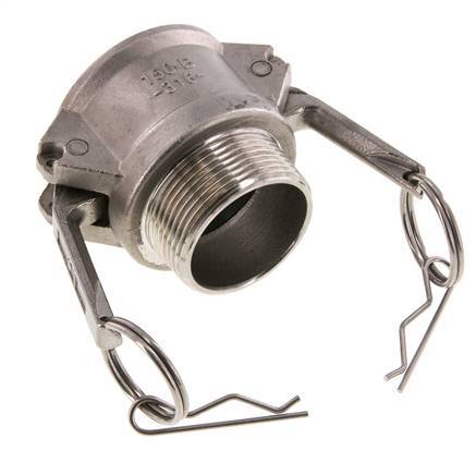 Camlock DN 40 (1 1/2'') Edelstahlkupplung R 1 1/2'' Außengewinde Typ B MIL-C-27487