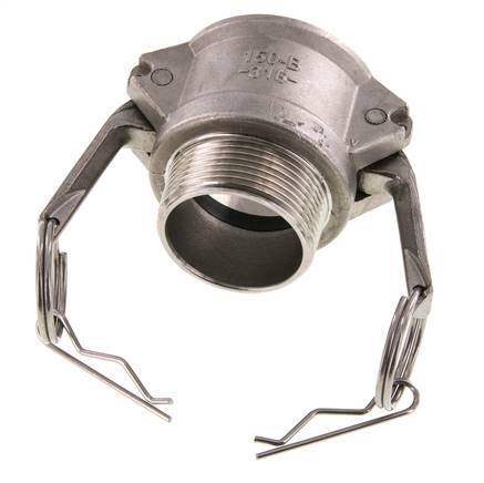 Camlock DN 40 (1 1/2'') Edelstahlkupplung R 1 1/2'' Außengewinde Typ B MIL-C-27487
