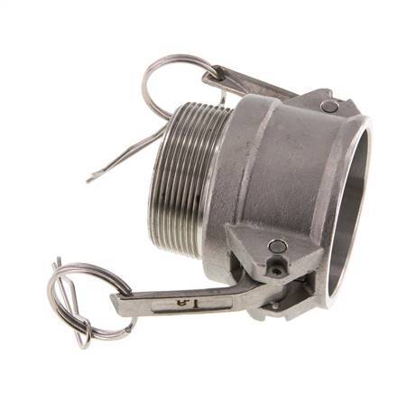 Camlock DN 50 (2'') Edelstahlkupplung R 2'' Außengewinde Typ B MIL-C-27487