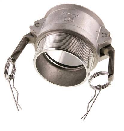 Camlock DN 75 (3'') Edelstahlkupplung R 3'' Außengewinde Typ B MIL-C-27487