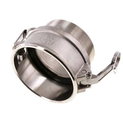 Camlock DN 90 (4'') Edelstahlkupplung R 4'' Außengewinde Typ B MIL-C-27487
