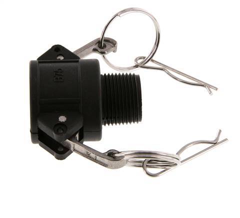 Camlock DN 20 (3/4'') Polypropylen-Kupplung R 3/4'' Außengewinde Typ B MIL-C-27487