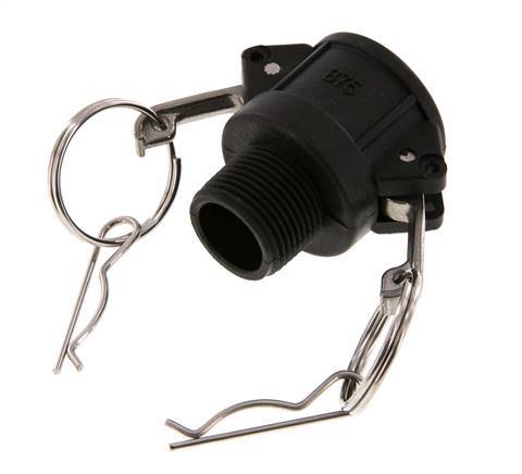 Camlock DN 20 (3/4'') Polypropylen-Kupplung R 3/4'' Außengewinde Typ B MIL-C-27487
