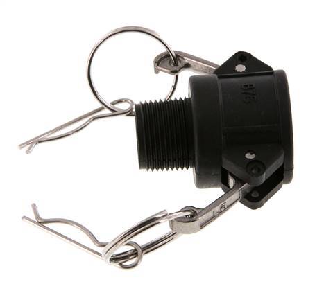 Camlock DN 20 (3/4'') Polypropylen-Kupplung R 3/4'' Außengewinde Typ B MIL-C-27487