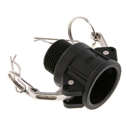 Camlock DN 25 (1'') Polypropylen-Kupplung R 1'' Außengewinde Typ B MIL-C-27487