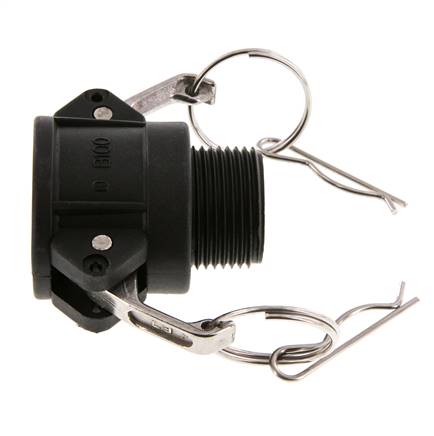 Camlock DN 25 (1'') Polypropylen-Kupplung R 1'' Außengewinde Typ B MIL-C-27487