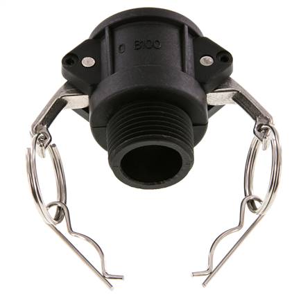 Camlock DN 25 (1'') Polypropylen-Kupplung R 1'' Außengewinde Typ B MIL-C-27487