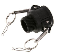 Camlock DN 32 (1 1/4'') Polypropylen-Kupplung R 1 1/4'' Außengewinde Typ B MIL-C-27487