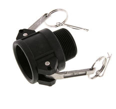 Camlock DN 32 (1 1/4'') Polypropylen-Kupplung R 1 1/4'' Außengewinde Typ B MIL-C-27487