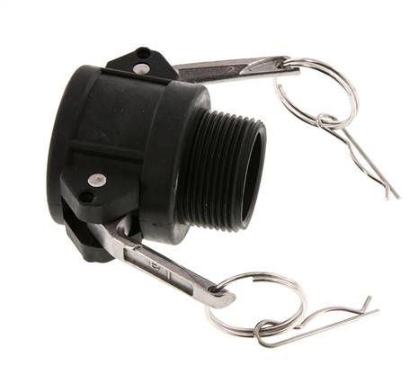Camlock DN 32 (1 1/4'') Polypropylen-Kupplung R 1 1/4'' Außengewinde Typ B MIL-C-27487