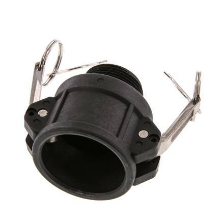 Camlock DN 40 (1 1/2'') Polypropylen-Kupplung R 1 1/4'' Außengewinde Typ B MIL-C-27487