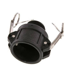 Camlock DN 40 (1 1/2'') Polypropylen-Kupplung R 1 1/4'' Außengewinde Typ B MIL-C-27487