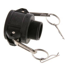 Camlock DN 40 (1 1/2'') Polypropylen-Kupplung R 1 1/4'' Außengewinde Typ B MIL-C-27487