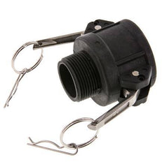 Camlock DN 40 (1 1/2'') Polypropylen-Kupplung R 1 1/4'' Außengewinde Typ B MIL-C-27487