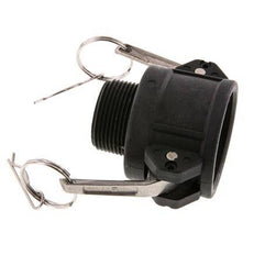 Camlock DN 40 (1 1/2'') Polypropylen-Kupplung R 1 1/4'' Außengewinde Typ B MIL-C-27487