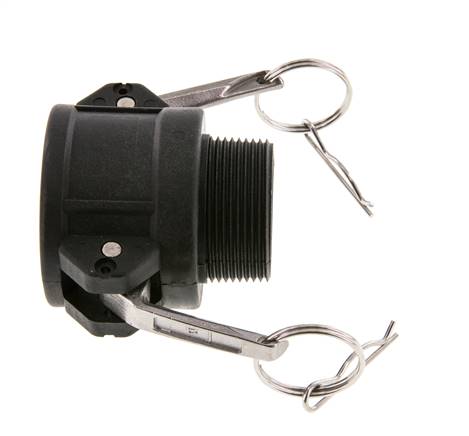 Camlock DN 40 (1 1/2'') Polypropylen-Kupplung R 1 1/2'' Außengewinde Typ B MIL-C-27487
