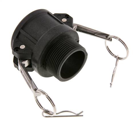 Camlock DN 40 (1 1/2'') Polypropylen-Kupplung R 1 1/2'' Außengewinde Typ B MIL-C-27487