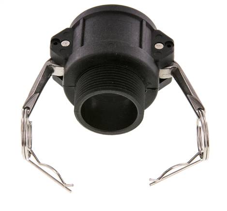 Camlock DN 40 (1 1/2'') Polypropylen-Kupplung R 1 1/2'' Außengewinde Typ B MIL-C-27487