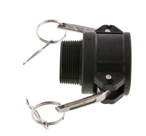 Camlock DN 40 (1 1/2'') Polypropylen-Kupplung R 1 1/2'' Außengewinde Typ B MIL-C-27487