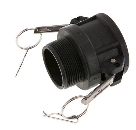 Camlock DN 50 (2'') Polypropylen-Kupplung R 2'' Außengewinde Typ B MIL-C-27487