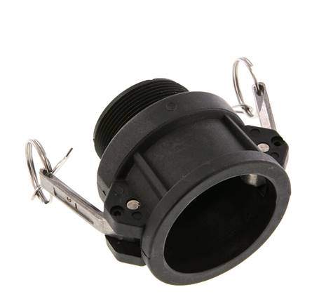 Camlock DN 50 (2'') Polypropylen-Kupplung R 2'' Außengewinde Typ B MIL-C-27487