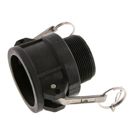 Camlock DN 50 (2'') Polypropylen-Kupplung R 2'' Außengewinde Typ B MIL-C-27487