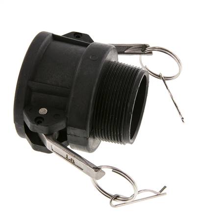 Camlock DN 50 (2'') Polypropylen-Kupplung R 2'' Außengewinde Typ B MIL-C-27487
