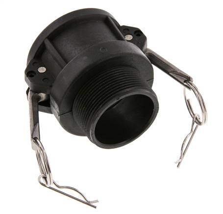 Camlock DN 50 (2'') Polypropylen-Kupplung R 2'' Außengewinde Typ B MIL-C-27487