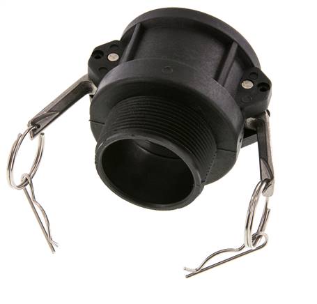 Camlock DN 50 (2'') Polypropylen-Kupplung R 2'' Außengewinde Typ B MIL-C-27487