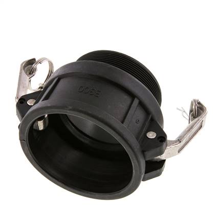 Camlock DN 75 (3'') Polypropylen-Kupplung R 3'' Außengewinde Typ B MIL-C-27487