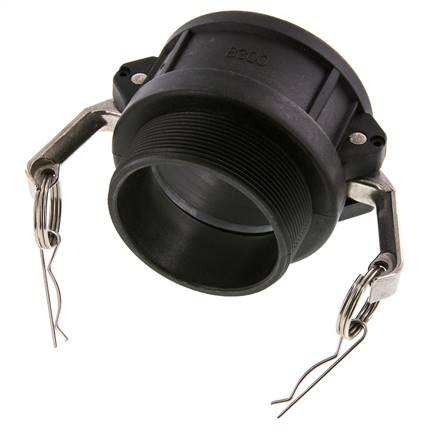 Camlock DN 75 (3'') Polypropylen-Kupplung R 3'' Außengewinde Typ B MIL-C-27487