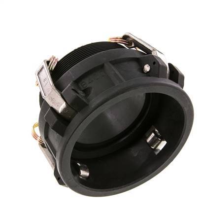 Camlock DN 90 (4'') Polypropylen-Kupplung R 4'' Außengewinde Typ B MIL-C-27487