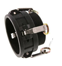 Camlock DN 90 (4'') Polypropylen-Kupplung R 4'' Außengewinde Typ B MIL-C-27487