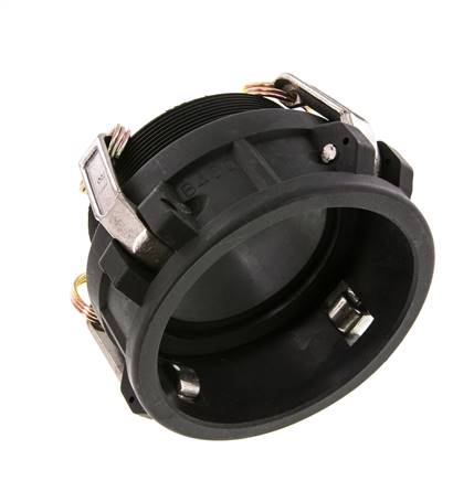 Camlock DN 90 (4'') Polypropylen-Kupplung R 4'' Außengewinde Typ B MIL-C-27487