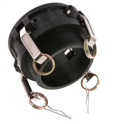 Camlock DN 90 (4'') Polypropylen-Kupplung R 4'' Außengewinde Typ B MIL-C-27487