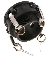 Camlock DN 90 (4'') Polypropylen-Kupplung R 4'' Außengewinde Typ B MIL-C-27487