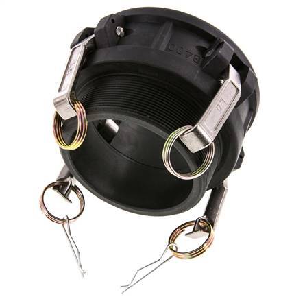 Camlock DN 90 (4'') Polypropylen-Kupplung R 4'' Außengewinde Typ B MIL-C-27487