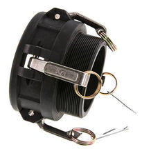 Camlock DN 90 (4'') Polypropylen-Kupplung R 4'' Außengewinde Typ B MIL-C-27487