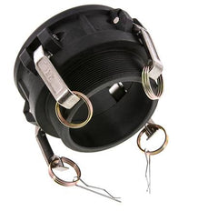 Camlock DN 90 (4'') Polypropylen-Kupplung R 4'' Außengewinde Typ B MIL-C-27487