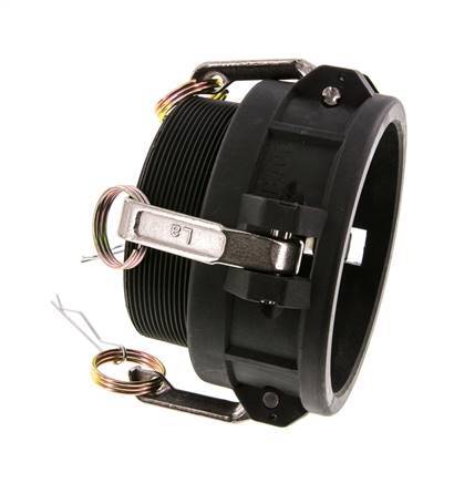 Camlock DN 90 (4'') Polypropylen-Kupplung R 4'' Außengewinde Typ B MIL-C-27487
