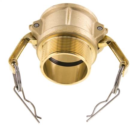 Camlock DN 50 (2'') Messing-Kupplung R 2'' Außengewinde Typ B MIL-C-27487